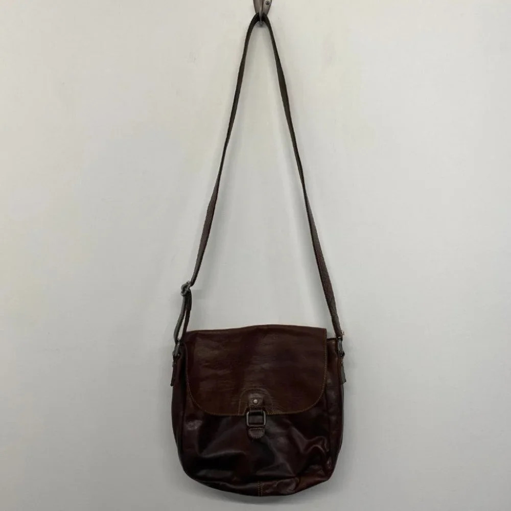 Jack Georges Shoulder‎ Voyager Saddle Brown Genuine Leather Cross Body Bag